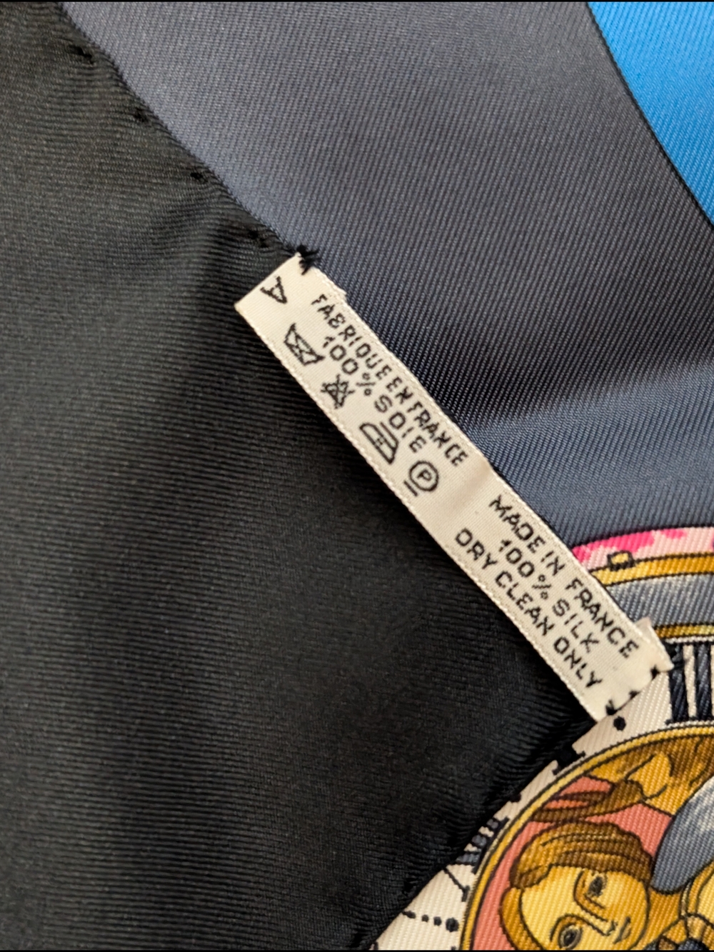 Hermes Multicolor Silk Scarf with Clockwork Motif - Picture 9 of 12